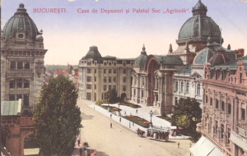 Savings Bank Palace on Calea Victoriei, Bucharest, early 1900s