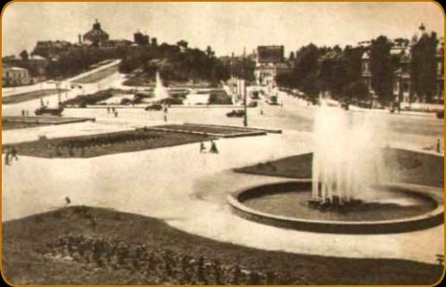 Unirii Square in the 1930s, view toward the Mitropoly Hill