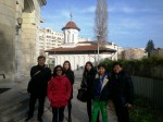 Singapore guests exploring the backstreets of Communist Era Civic Center during Bucharest Communism tour, Dec&nbsp;2015