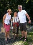 Chance encounter with local lady in traditional Romanian costume during Bucharest city tour, Sep&nbsp;2015
