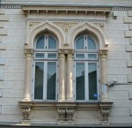 Early Neo-Romanian style windows of a late 19th century villa, Bucharest