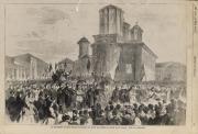 Old pictures of Bucharest The Mitropoly of Bucharest, litography from 1866