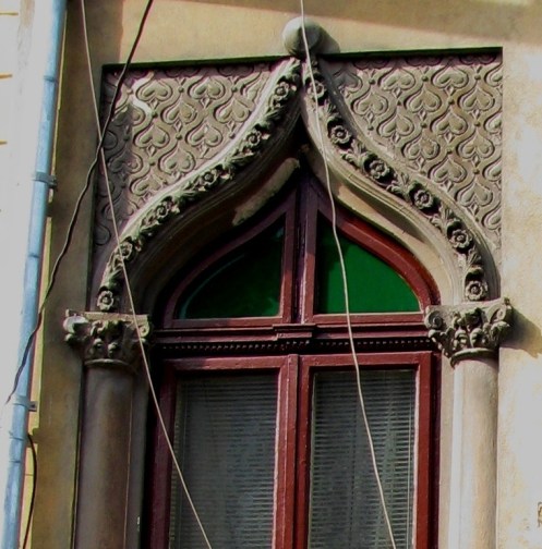 Early Neo-Romanian style house window, Bucharest, Armenian neighborhood