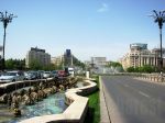 Unirii Square, view to the Palace of Parliament, downtown&nbsp;Bucharest