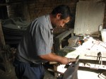 The local blacksmith in the village of Viscri giving demonstration of his&nbsp;work