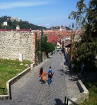 Old town of Brasov seen from the southern fortification&nbsp;walls