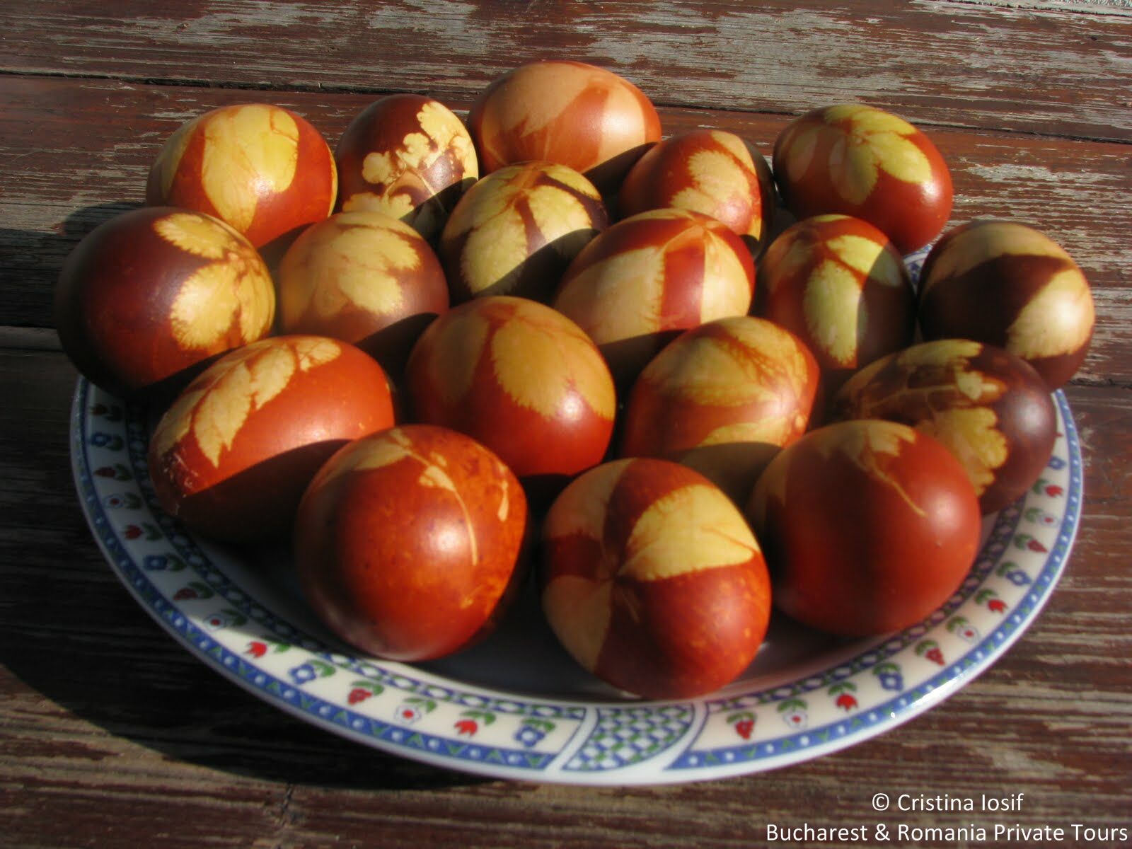 Romanian Easter dyed eggs