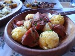 Traditional food at local restaurant, Dealu Mare Wine&nbsp;Region