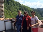 On the terrace at Bran Castle with my nice Indian&nbsp;guests