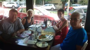 Lunch with Penny and Michael during Bucharest city tour