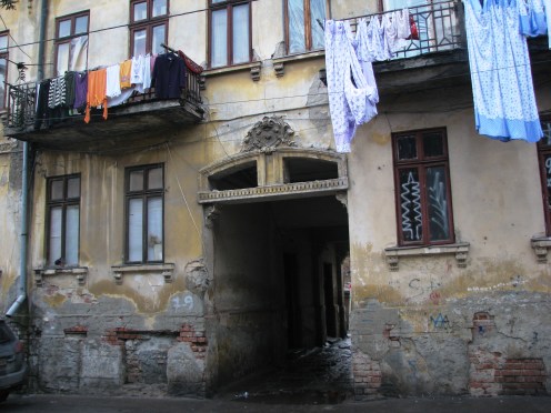 19th century inn type house with entrance passage Anton Pann street central Bucharest