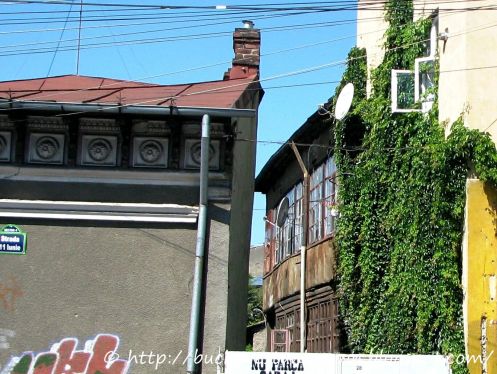 Closeup houses 11 iunie street Bucharest Aug 2011