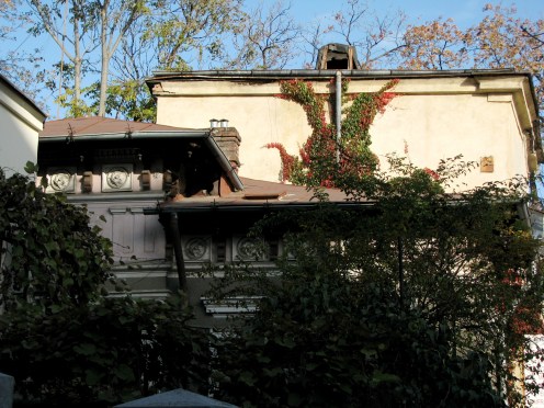Side view house with frieze under the eaves Bucharest