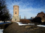 Chindiei Tower on a winter morning, the Princely Court of&nbsp;Targoviste