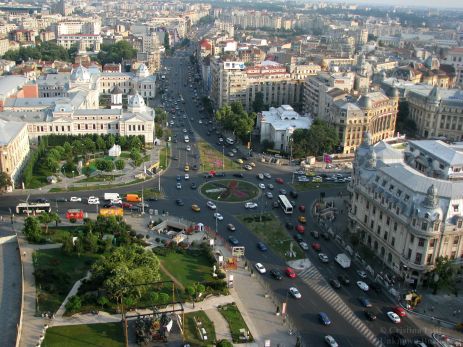 Vista superior del centro de Bucarest