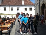 In the historical center of Cluj during memorable family trip in Transylvania, June&nbsp;2017