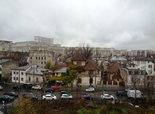 Top View to Antim District and the Palace of Parliament, Bucharest