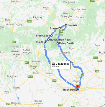 Bucharest to Peles Castle Bran Castle Prejmer Brasov 2-day tour