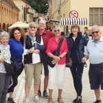 With joyful visitors in Brasov, Transylvania during tour, Aug.&nbsp;2024