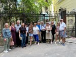 With guests of Romanian origins on a family trip, during Bucharest Jewish Tour, Aug.&nbsp;2025